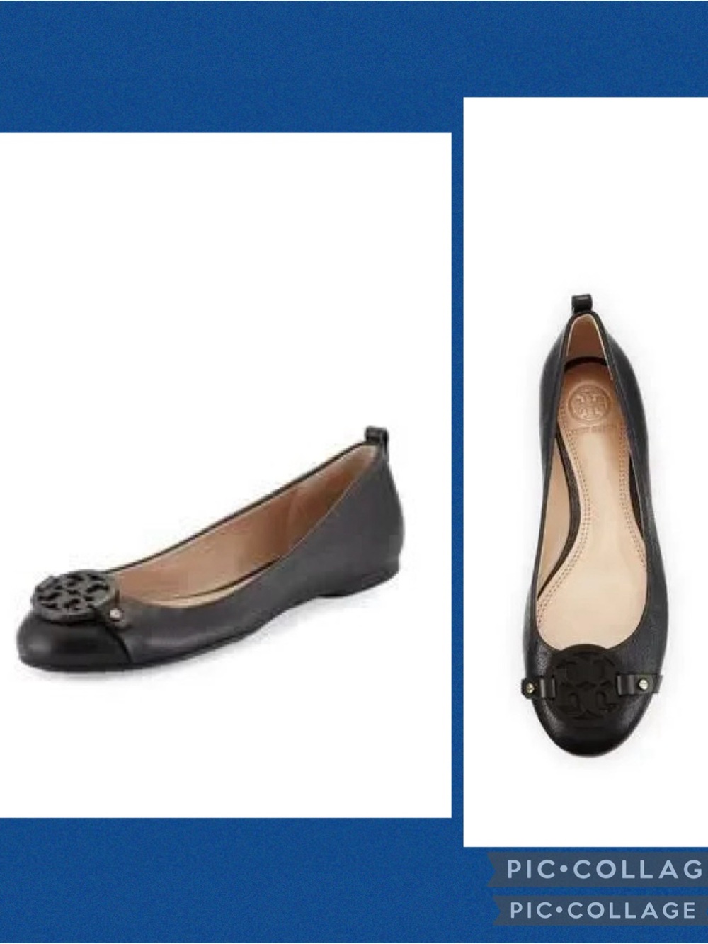 Tory Burch Mini Miller Leather Ballet Flats